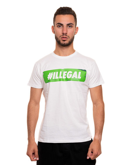 Koszulka Illegal Vlepa Biała / Zielona