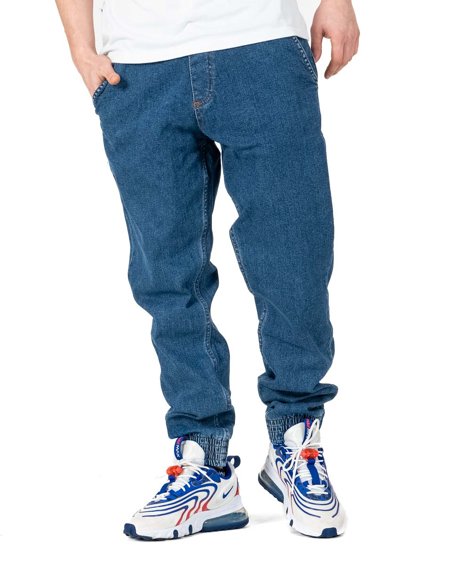 Spodnie Jeans Jogger El Polako Basic Niebieskie
