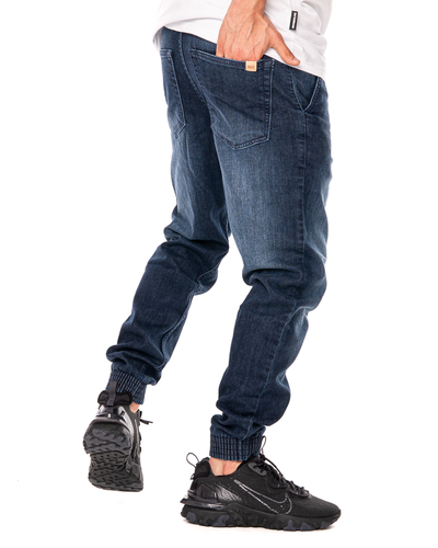 Spodnie Jeans Jogger Slim Ssg Skin Wycierane Ciemnoniebieskie