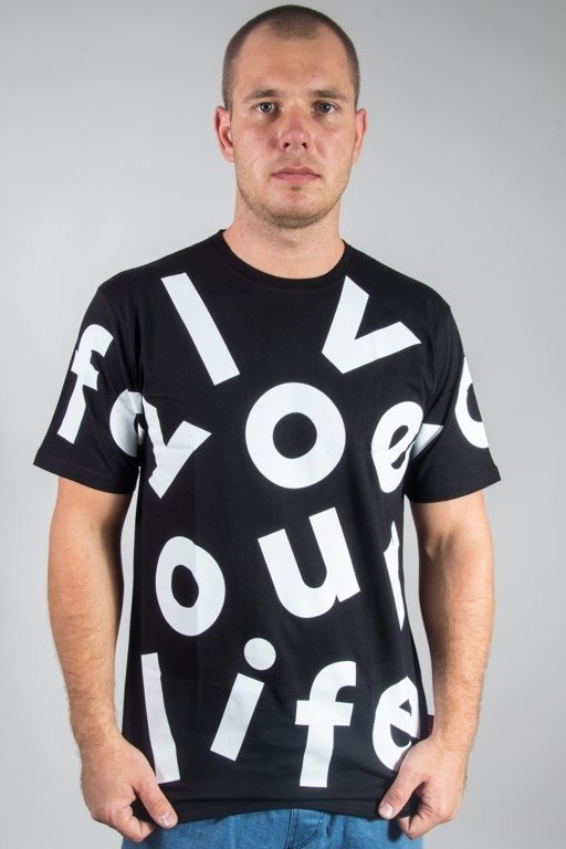 ALKOPOLIGAMIA T-SHIRT DROP LETTERS BLACK