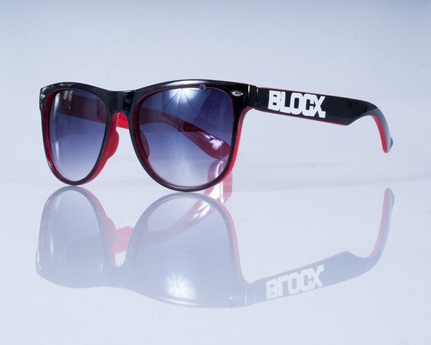 BLOCK OKULARY OUT BLACK RED