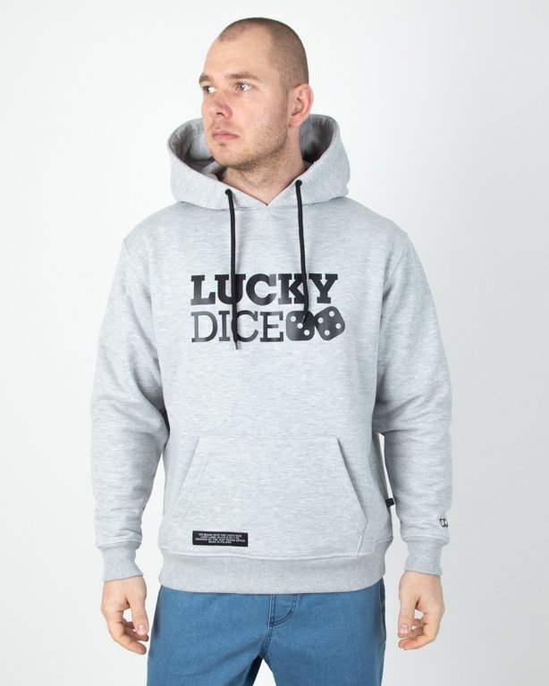 Bluza Lucky Dice Hoodie Logo Grey