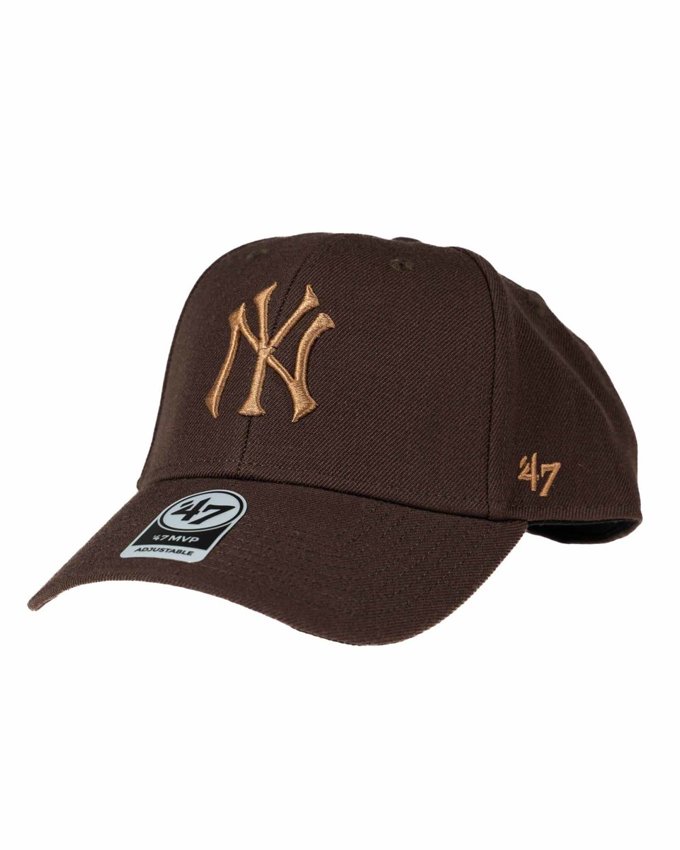 Czapka 47 Brand Snapback Mvp New York Yankees Brązowa