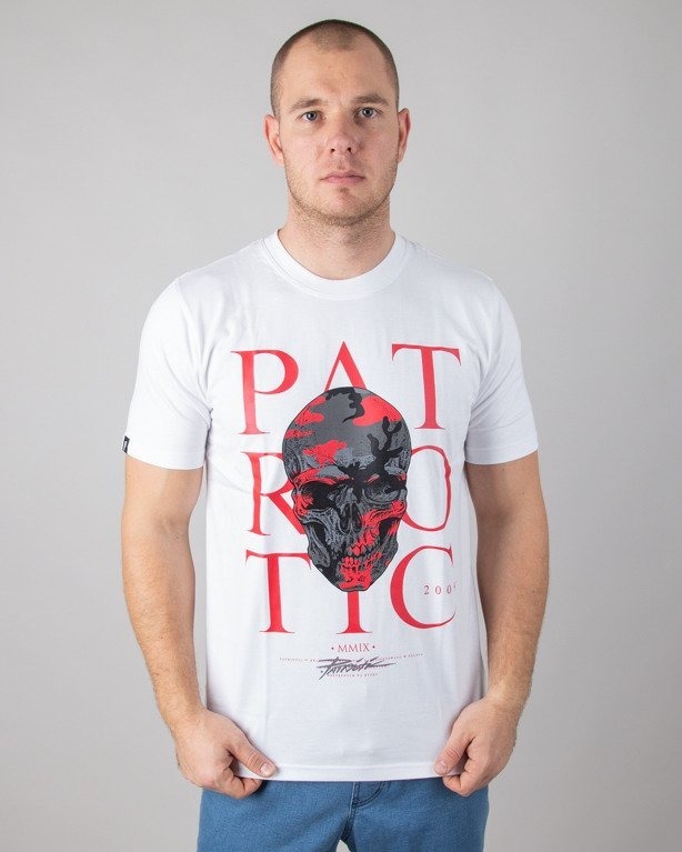 Koszulka Patriotic Skull White
