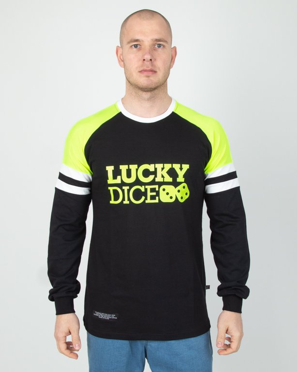 Longsleeve Lucky Dice College Black-Neon