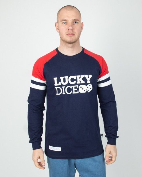 Longsleeve Lucky Dice College Navy- Red