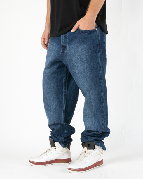 Spodnie Jeans Baggy Fit Mass Slang Dark Blue