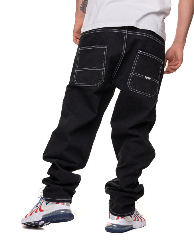 Spodnie Jeans Baggy Mass Block Czarne
