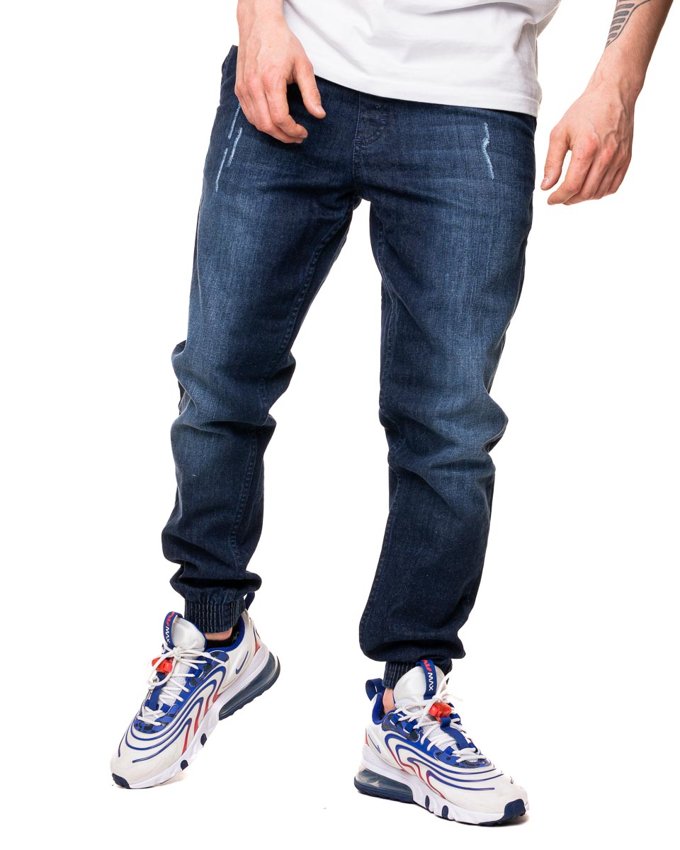 Spodnie Jeans Jogger Slim Ssg Skin Pocket Z Dziurami Ciemnoniebieskie