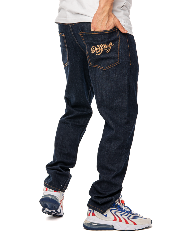 Spodnie Jeans Regular Diil Gang Back Ciemnoniebieskie