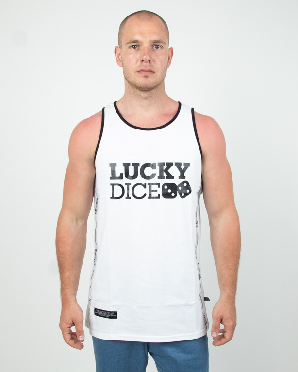 Tank Top Lucky Dice Tape White